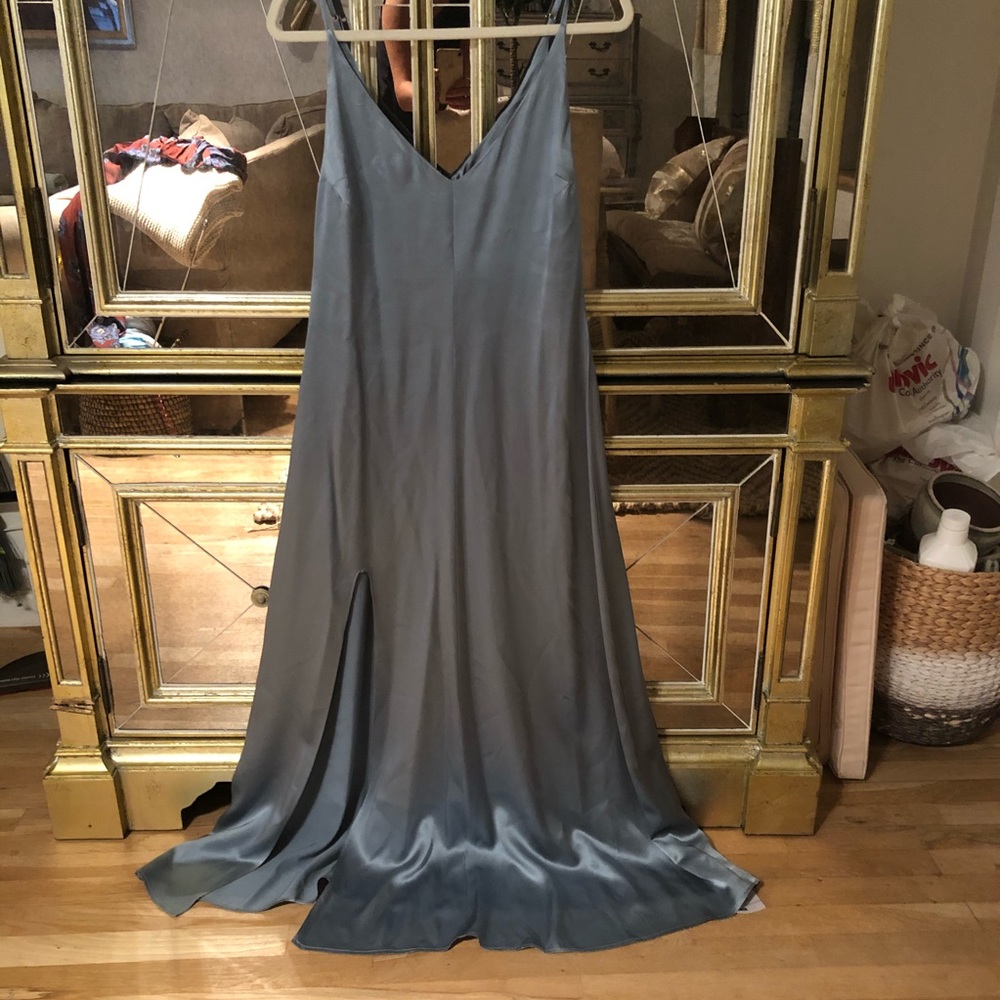 Reformation Silk Light Blue Maxi Dress